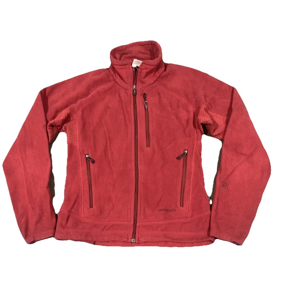 Patagonia Women's Lightweight R4 Jacket Red Full Zip Pockets Made in USA -Size S